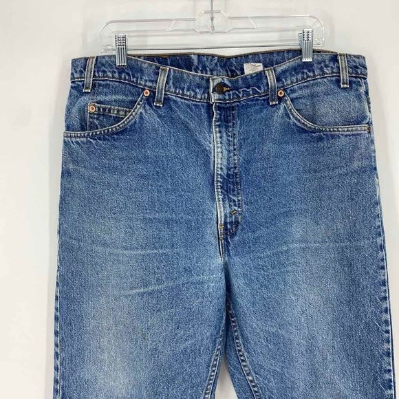 Vintage Levis 505 Mens Regular Fit Straight Leg Jeans 40x32 Blue Made in USA - Picture 6 of 10